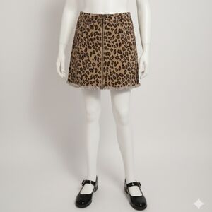 Eesome Animal Print Mini Skirt